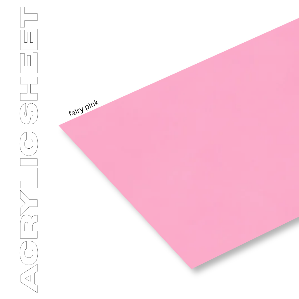 Acrylic Sheet - Fairy Pink 200x300mm