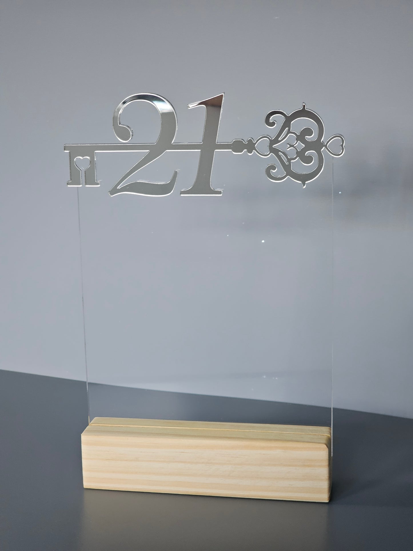 21st Acrylic sign - A5