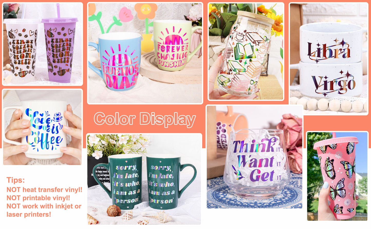 Teckwrap Bubble Free Holographic Rainbow Adhesive Vinyl - Sapphire