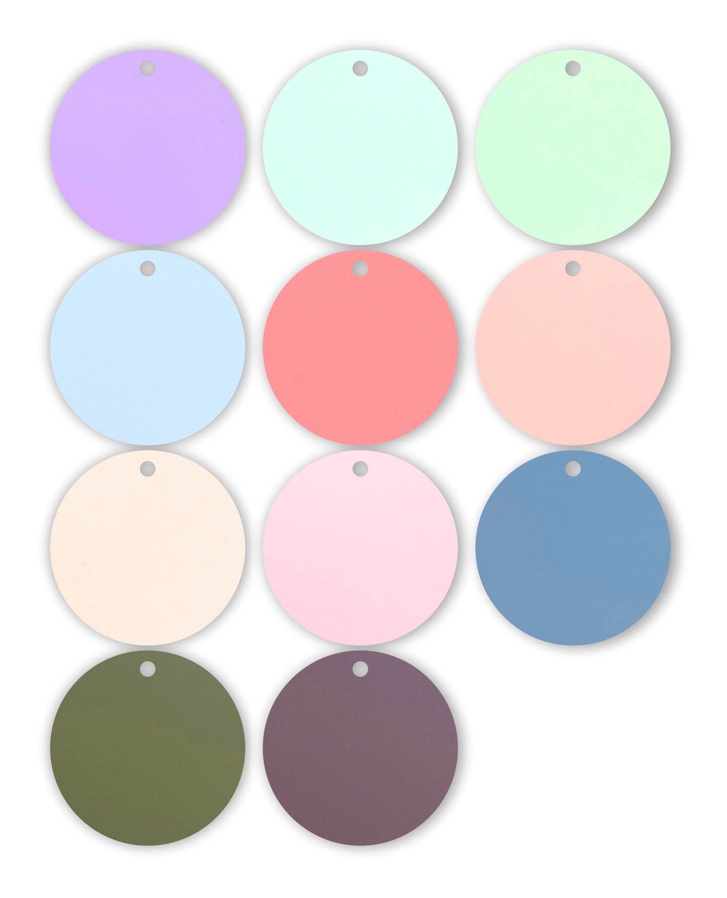 50mm - Pastel Acrylic Round