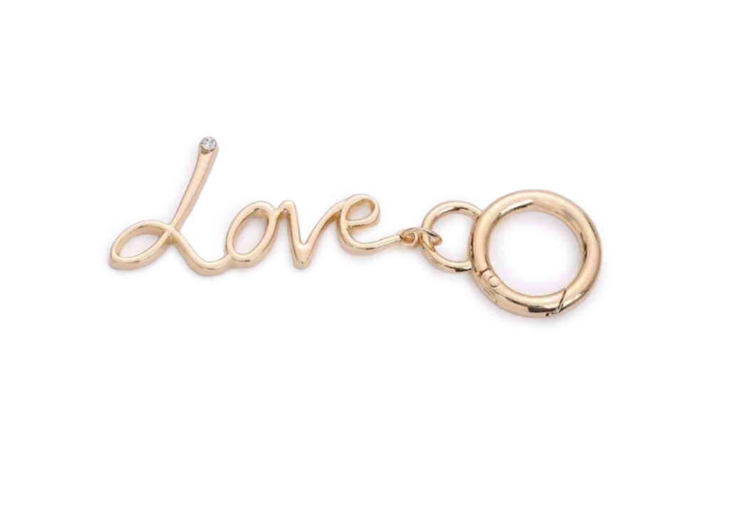 Love Keychain with rhinestone