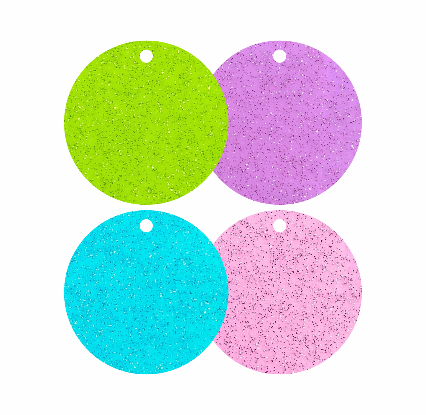 50mm - Acrylic Round - Jelly Glitter