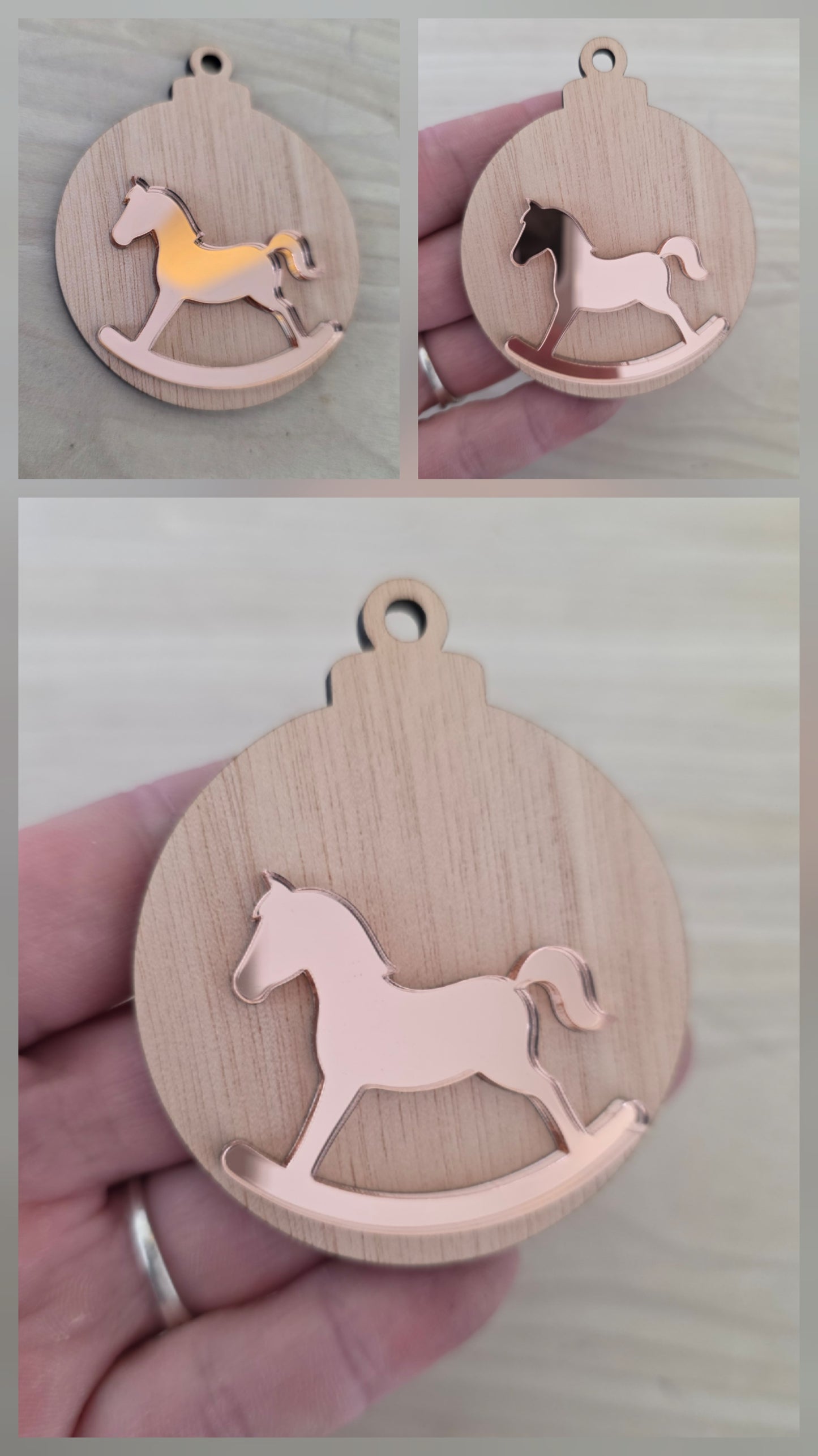Christmas Bauble - wooden Horse