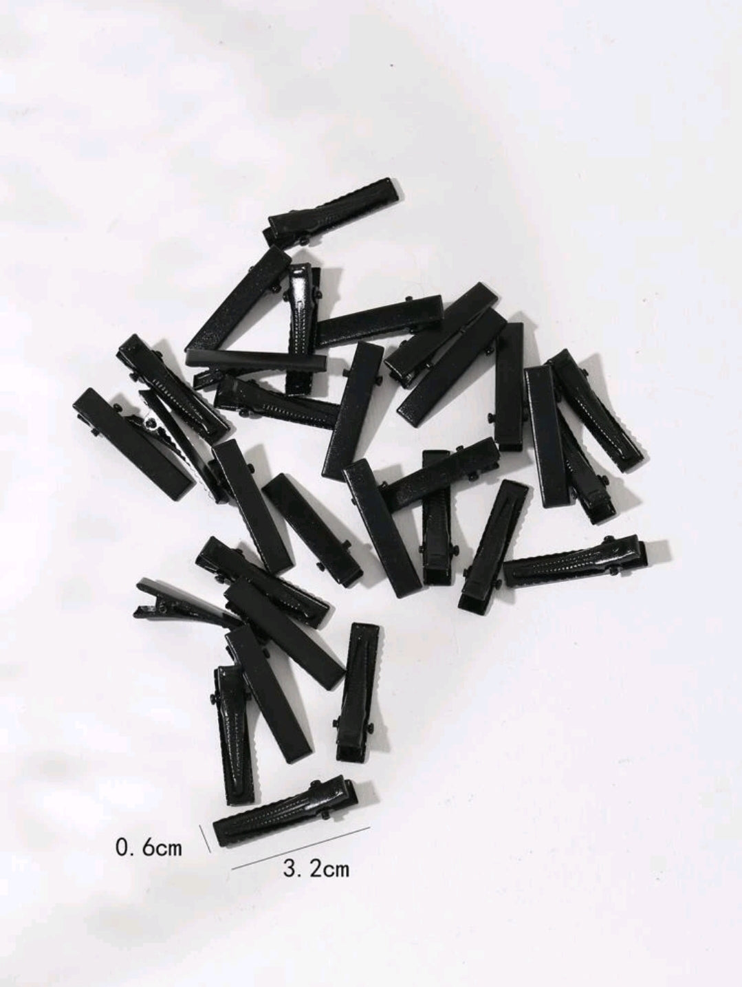 Black Alligator Clip – 32mm (pack of 10)
