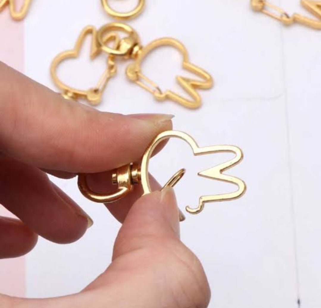 Gold Snap Clasp Swivel Ring