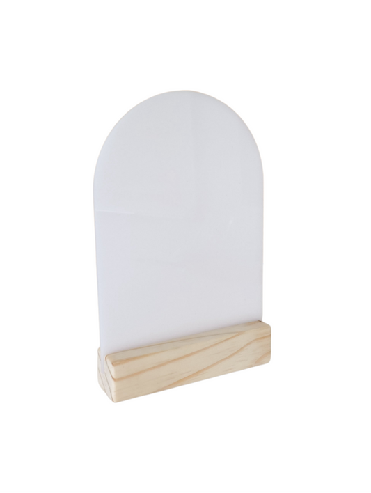 Opel White Acrylic Arch with woodend Base (A5)