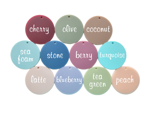 50mm - Pastel Acrylic Round