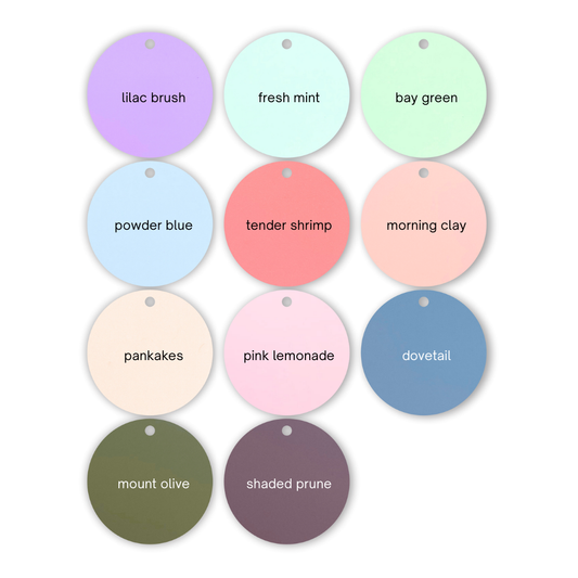 50mm - Pastel Acrylic Round