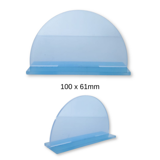 Acrylic arch label sign 100x61mm