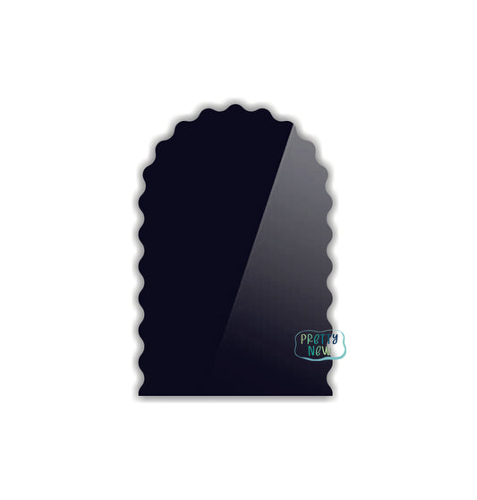 A5 Black Acrylic Arch wavy edge sheet