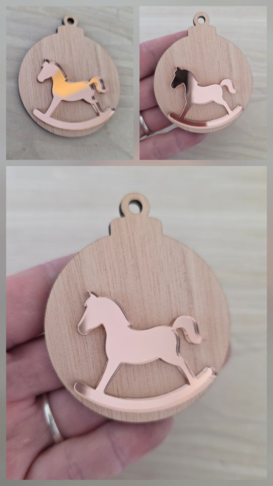 Christmas Bauble - wooden Horse