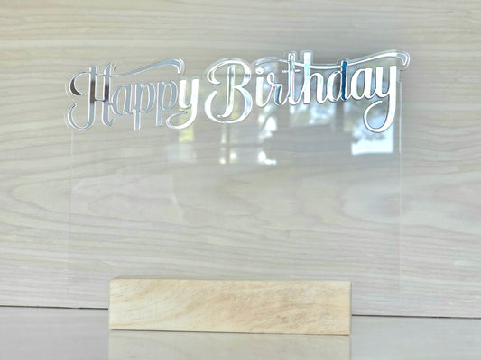 Happy Birthday Acrylic sign - A5