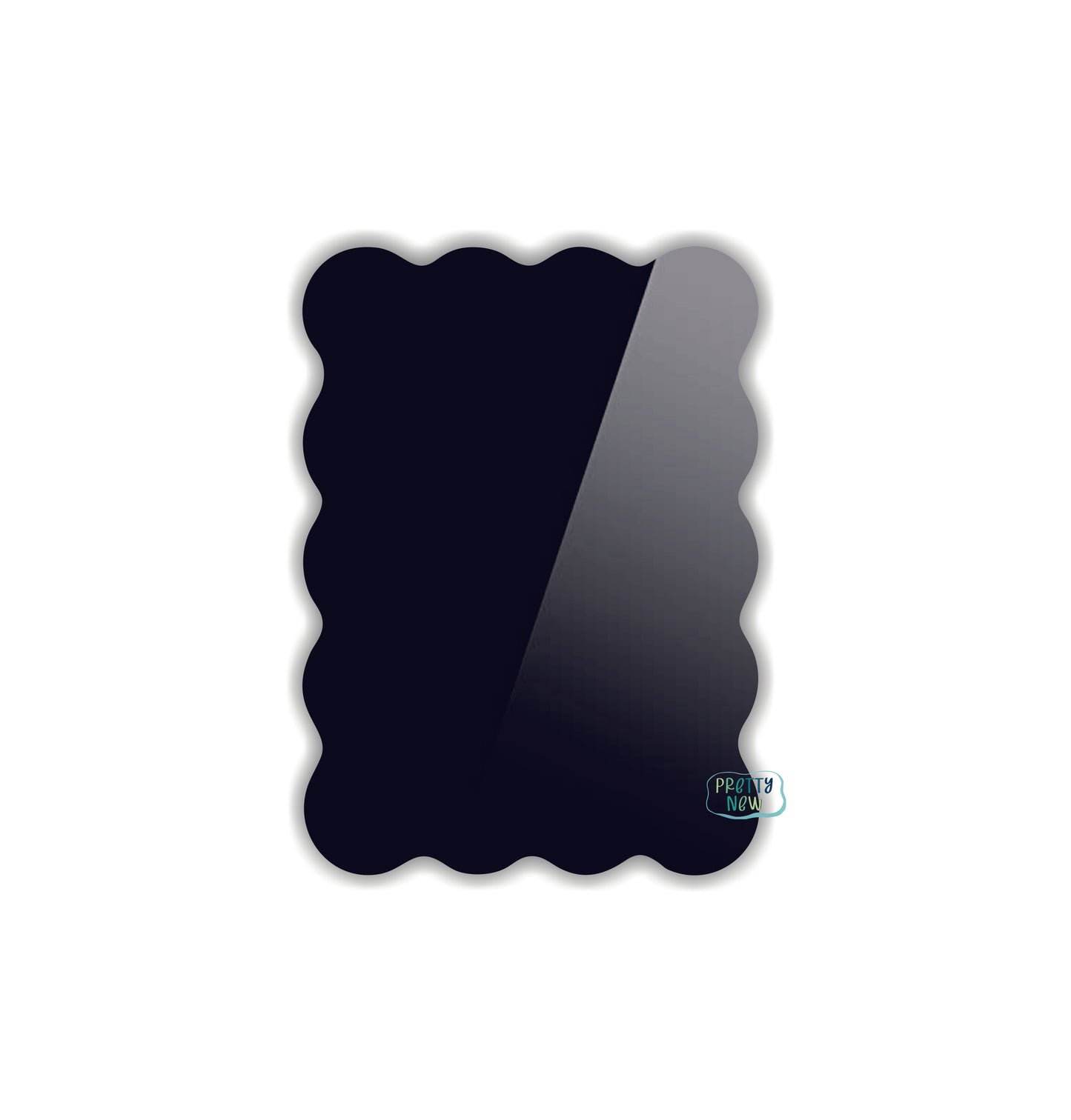 A5 Black Acrylic wavy edge sheet