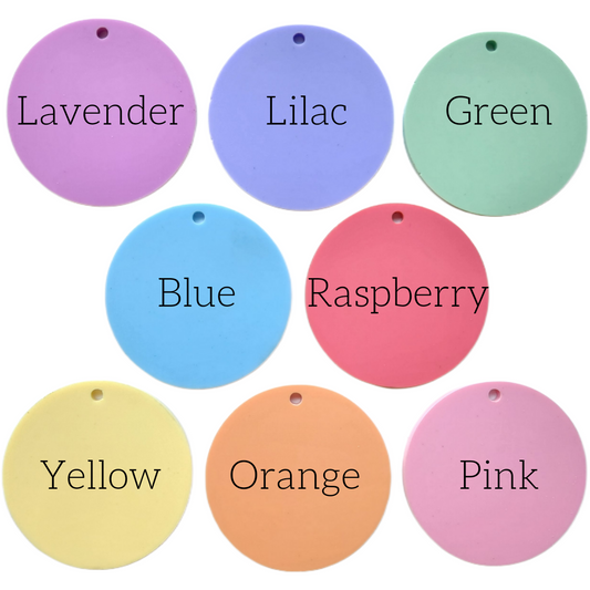 50mm - Pastel Acrylic Round