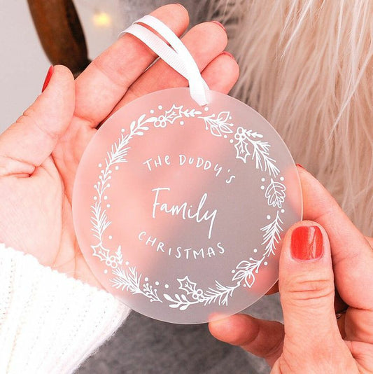 Christmas Frosted Acrylic Disc