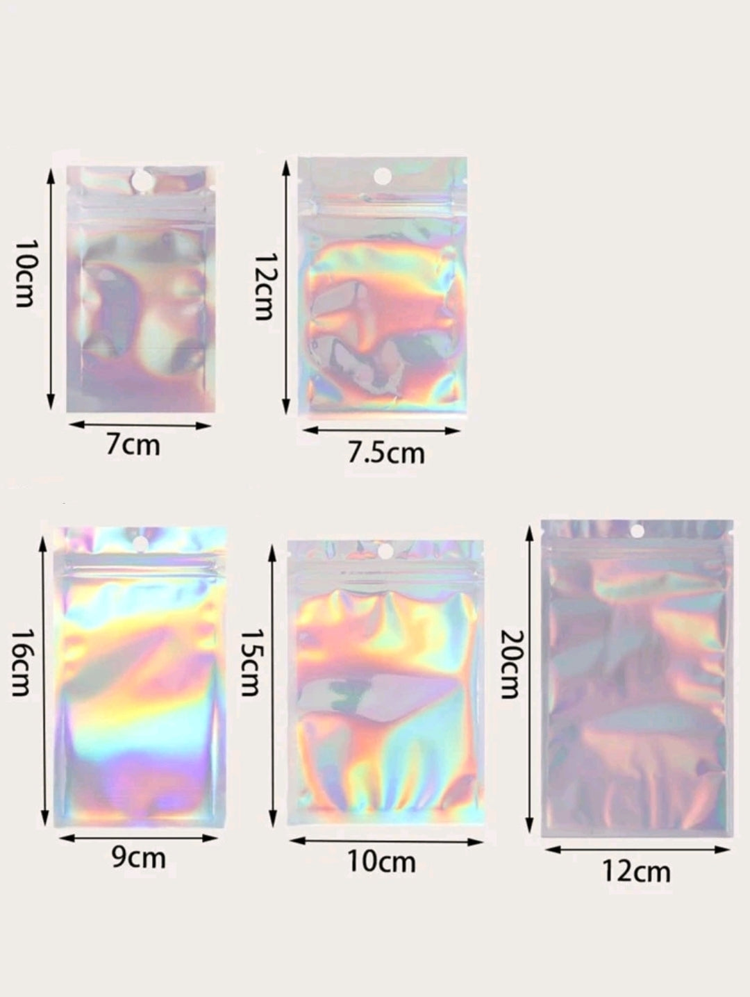 Holographic Sealing bags