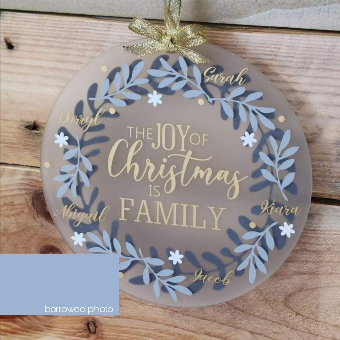 Christmas Frosted Acrylic Disc