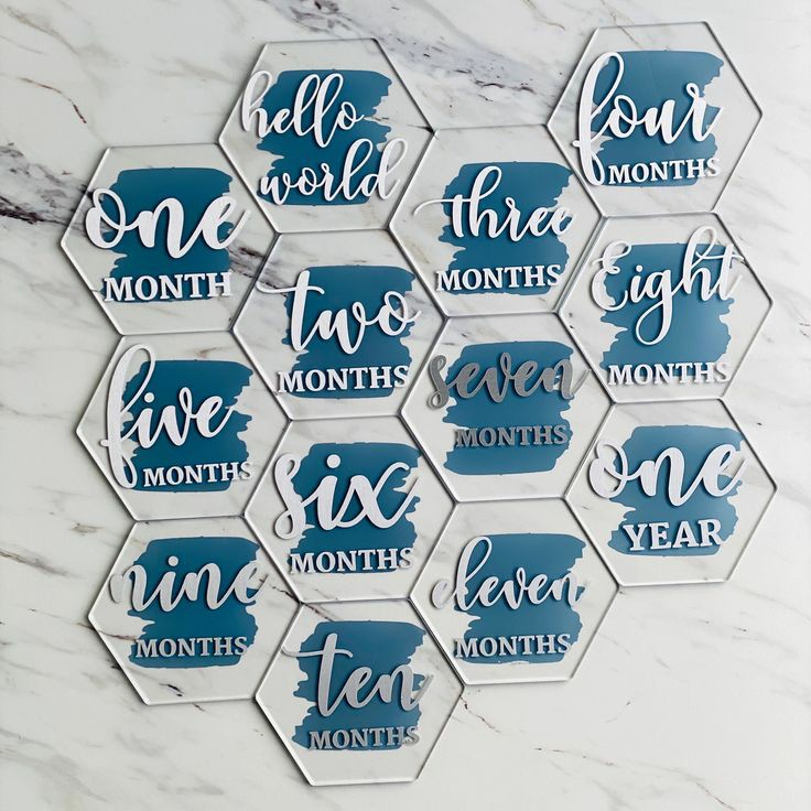 Milestone Acrylic Discs Hexagon (1.5mm thick)